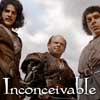 grundyscribbling: Vizzini, Fezzik, and Inigo staring down the cliff, caption "Inconceivable" (Princess Bride - Inconceivable!)