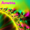 amedia: Fractal arc in gold, green, and pink (preppy fractal)
