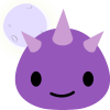 wolfpurplemoon: A purple coloured Imzysaurus with a moon in the background (imzypurplemoon)