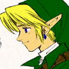 timezone: Link from the Zelda Series Ocarina of Time manga giving a calm, close mouthed smile (Manga Set: muted smile)