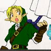 timezone: Link from the Zelda Series Ocarina of Time manga discussing something (Manga Set: discussion)