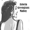 eldabe: A picture of Astoria Greengrass, smiling. The words "Astoria Greengrass Malfoy" are displayed. (Astoria)