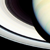 sorchasilver: Partial image of Saturn with rings predominating (Saturn Rings)