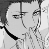 preciousking: mikoto looks like aizen in the manga negl, smoking, looking over (♔ you're in control)