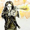 monanotlisa: Watercolor drawing of Wynonna Earp with Peacemaker (Wynonna Earp)
