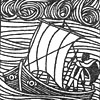 espresso_addict: Line drawing of sailing dinghy with eyes on prow (earthsea)
