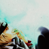 mortal_son: Shinjiro, lying down on something at an angle, looking up, with a cigarette (smoking)