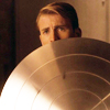 anoyo: Steve with the shield from TFA after Peggy shot it. (marvel steve hiding behind his shield)