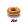 runpunkrun: glazed donut, text: USA (donut)