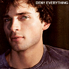 runpunkrun: tom welling looking scruffy and hot, text: Deny Everything (denial)