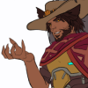 itshighmoon: Art by http://lessamao.tumblr.com/ (were mccree)