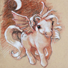sunnymodffa: Belladona, the evening vampire pony seen in the moonlight (Belladona in the moonlight)