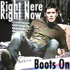 write_light: Dean, on a bed, boots on (RHRN Boots On, rhrn boots on)