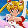 eternal_sailormoon: Sailor Moon in her signature pose, "I will punish you!" (moon will punish you)