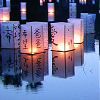 auto_destruct: floating lanterns on a lake in the gloaming (after the rains)