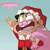 cottoncandypink: Drawn icon of Wilford dressed as Santa (Casual - Christmas)