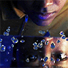 aurumcalendula: image of Michael looking at floating beads of water (mysteries)