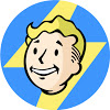 nuwmods: Fallout's Vault Boy's head floating over a yellow electric bolt on a blue background (Default)