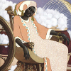 sheliak: A young woman who has fallen asleep by her spinning wheel, mounds of fiber in the background. (tired)