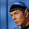 em_kellesvig: Spock on a blue background. (ST: Spock Blue)