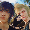 millimeter: cg. noctis. selfie. lol. (selfies with the bff)