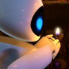 koraki: EVE from WALL-E holding a lighter (turingfest eve fire)