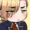 steponme: blush, tsun (♪ When you try your best)