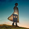mekare: Doctor Who: 13th doctor outline with a Tardis inside (outline and Tardis)