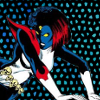 sheliak: Mystique, midway through transforming from Nightcrawler's form to her own. (mystique: shift)