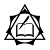 dreamwidth_therians: A symbol that combines both the theta-delta and elven star to represent Therians and Otherkin. Created in 2018 by Nokken. With book and pen in center. (book, journal, otherkin, otherkin symbol, therian, writing)