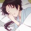 sharplydressed: (why does he sleep with his hair up)