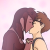 nenya_kanadka: Faye & Bubbles from Questionable Content kissing (@ Faye/Bubbles)