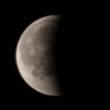 ysilme: Close-up of the lunar eclipse July 2018 with the moon half-visible. (Lunar Eclipse)