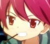 redmeguca: (The rare happy Kyoko.)