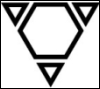 hurt_comforting: A design made by drawing an equilateral triangle, then slicing off another equilateral triangle at each point so they bracket a hexagon. (anchor duty)