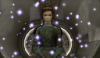 bastilashan: Photo of Bastila Shan in her battle meditation, star-like points of magical light surround her, she is seated cross-legged and her eyes are closed (Bastila battle meditation)