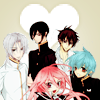 anaraine: Anis and her Rose Knights: Seiran, Kaede, Mutsuki, and Mitsuru. ([barajou no kiss] dominion)