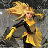 a_snowflakes_chance: Illyana in her New Mutants uniform, looking up, surrounded by magic circles and sigils (mutant sorceress)