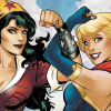 tropicsbear: Wonder Woman and Supergirl from the DC Bombshells with linked flexed arms (DC: Bombshells Wondy and Supergirl)