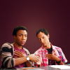lorax: Troy and Abedfrom Community, fistbumping (Comm - Troy & Abed Fistbump)
