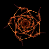 bagheist: orange rose outline on black background (Default)