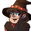 linneakou: cartoon image of LinneaKou with a witch hat (lii, linneakou, witch)