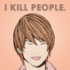 larissa: (Death Note ☄ ⌈月 ; i kill people.⌋)