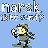 falena: kid hold a typical Norwegian cheesegrater; caption: "norsk ikke sant" (norsk ikke sant)