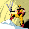 nicosilang: wolverine and lockheed pose on a mountain (majestic)