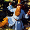 starspray: Tom Bombadil coming down the path with lilies (Tom Bombadil)