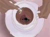 rosasericea: anthy's hands stirring a cup of tea with the rose crest inside of it (hmm)