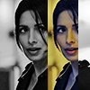 mouthlikeawolf: spliced color and black & white screen cap of Sameen Shaw from the TV show Person of Interest (person of interest, poi, shaw)