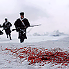 theterror: icon of a screenshot from AMC's The Terror featuring a smear of blood on snow with men running in the background (default)