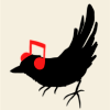 starfleet: a silhouette of a bird wearing headphones (The Vigilante - Music)